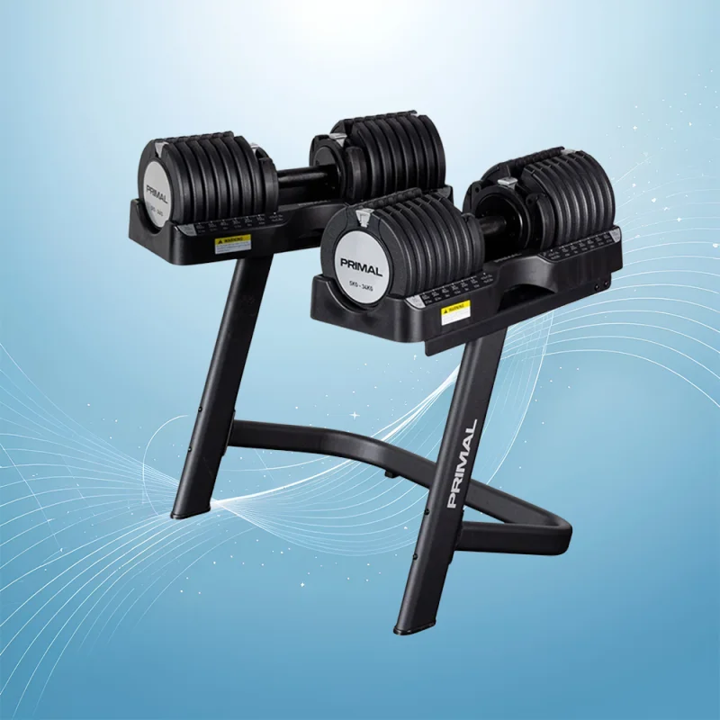 Primal 34kg Adjustable Dumbbell (Pair) With Stand
