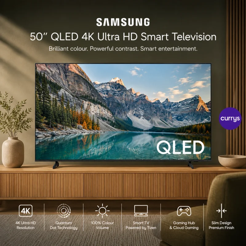 SAMSUNG 50″ QLED 4K ULTRA HD SMART TELEVISION