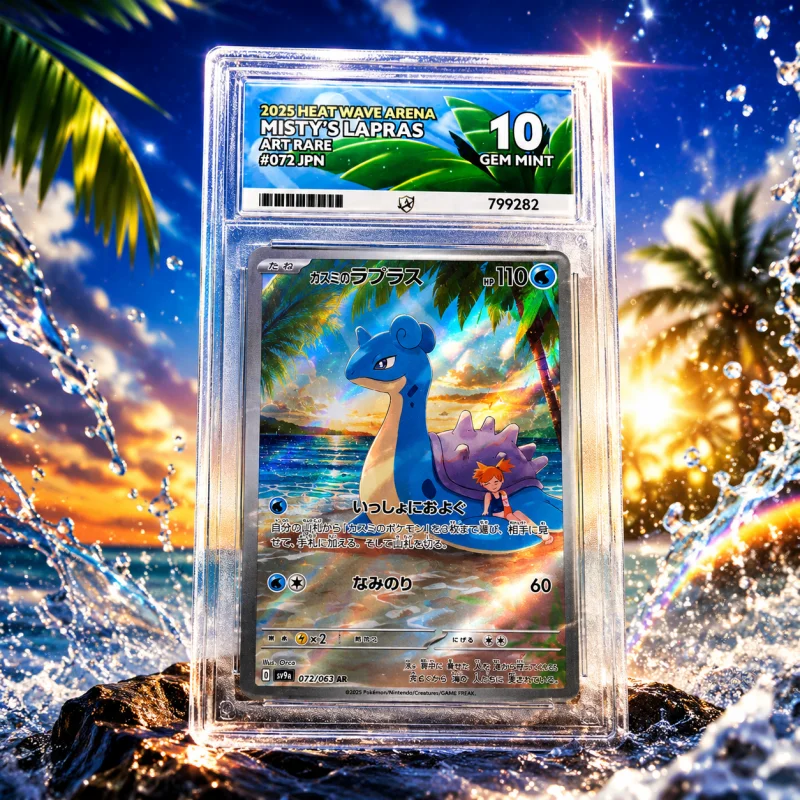ACE 10 GEM MINT 2025 POKÉMON HEAT WAVE ARENA MISTY’S LAPRAS AR #072/063 JPN