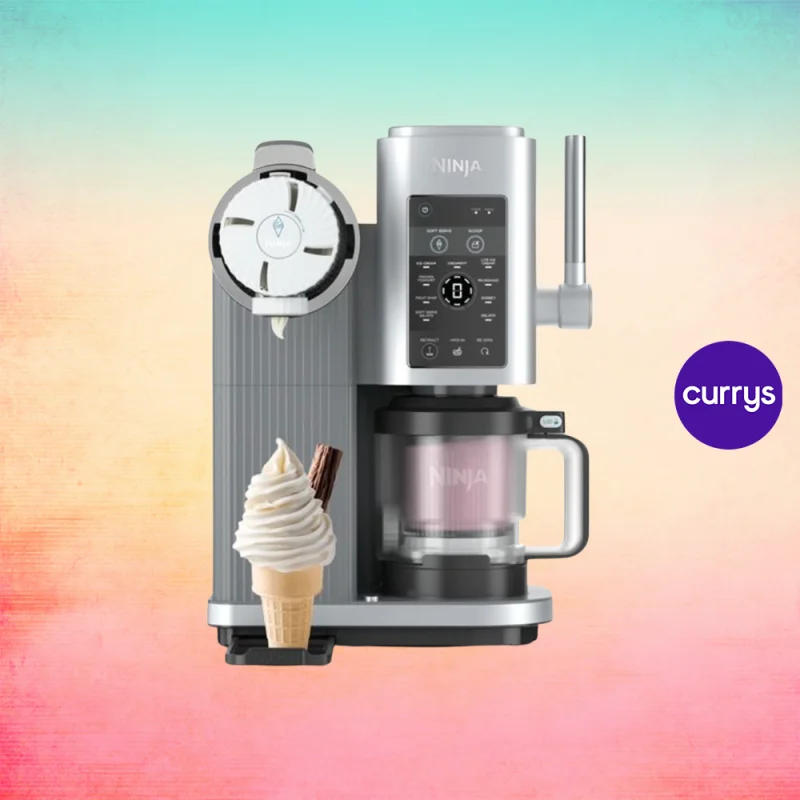 NINJA CREAMI SCOOP & SWIRL 13-IN-1 ICE CREAM AND SOFT SERVE MAKER – SILVER