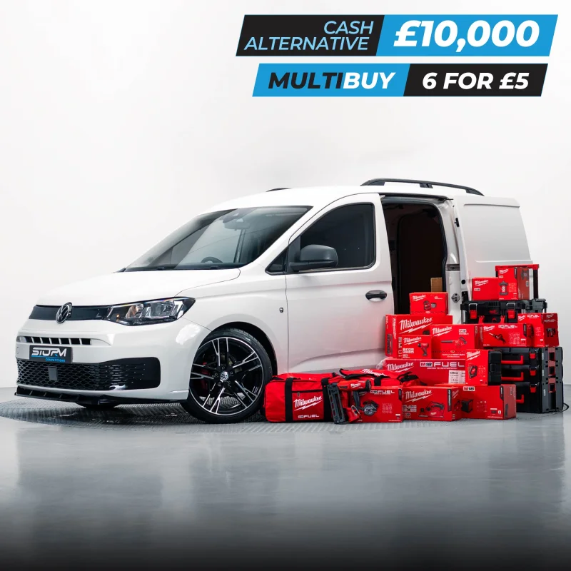 WIN THIS Volkswagen Caddy 2.0 TDI & 25 Piece Milwaukee Tool Set