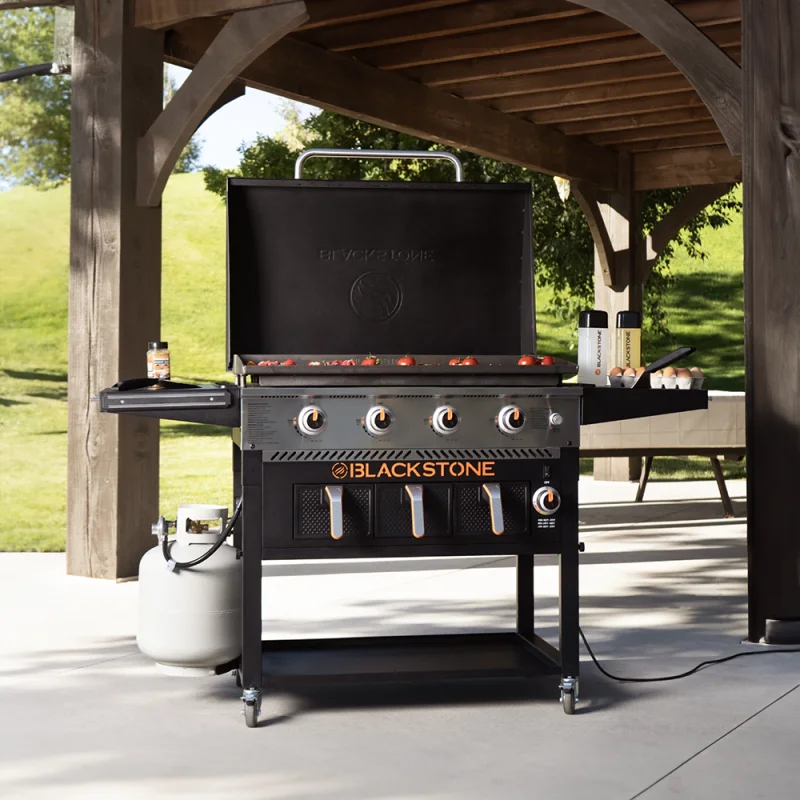 BLACKSTONE 36 INCH 4 BURNER GAS GRIDDLE BUILT IN AIR FRYERS