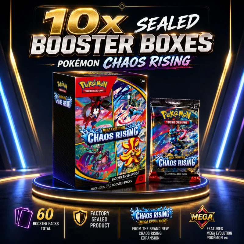 10 X BRAND NEW POKÉMON TCG: CHAOS RISING BOOSTER BUNDLES