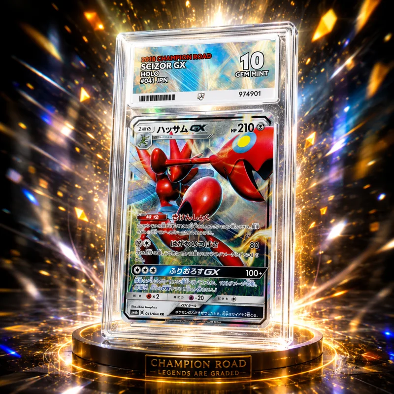 ACE 10 GEM MINT 2018 POKÉMON JAPANESE CHAMPION ROAD SCIZOR GX HOLO #041