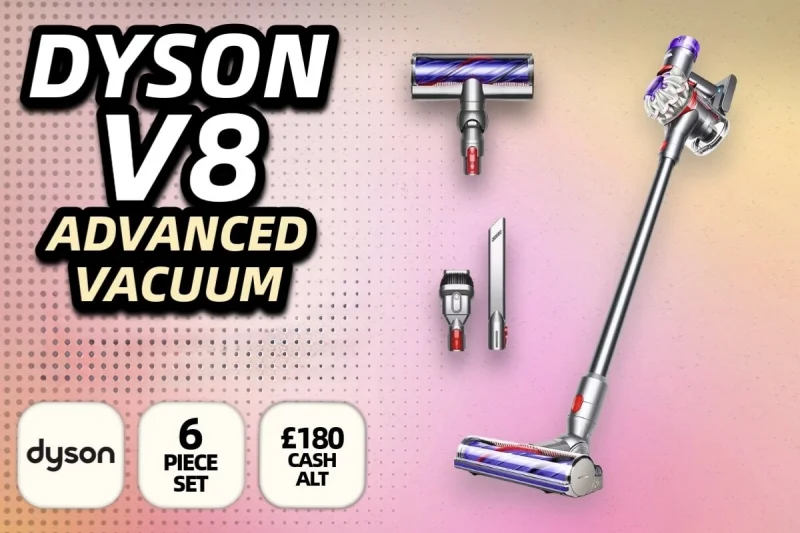 Win A Dyson V8 Vacuum for just 2p!