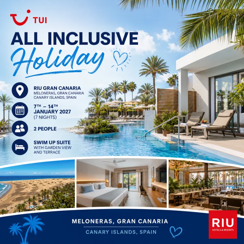 TUI ALL INCLUSIVE HOLIDAY RIU GRAN CANARIA, CANARY ISLANDS, SPAIN