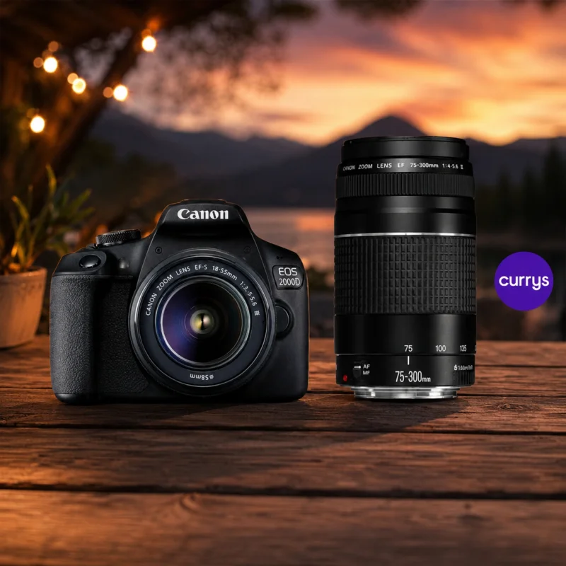 CANON EOS 2000D DSLR CAMERA + LENS