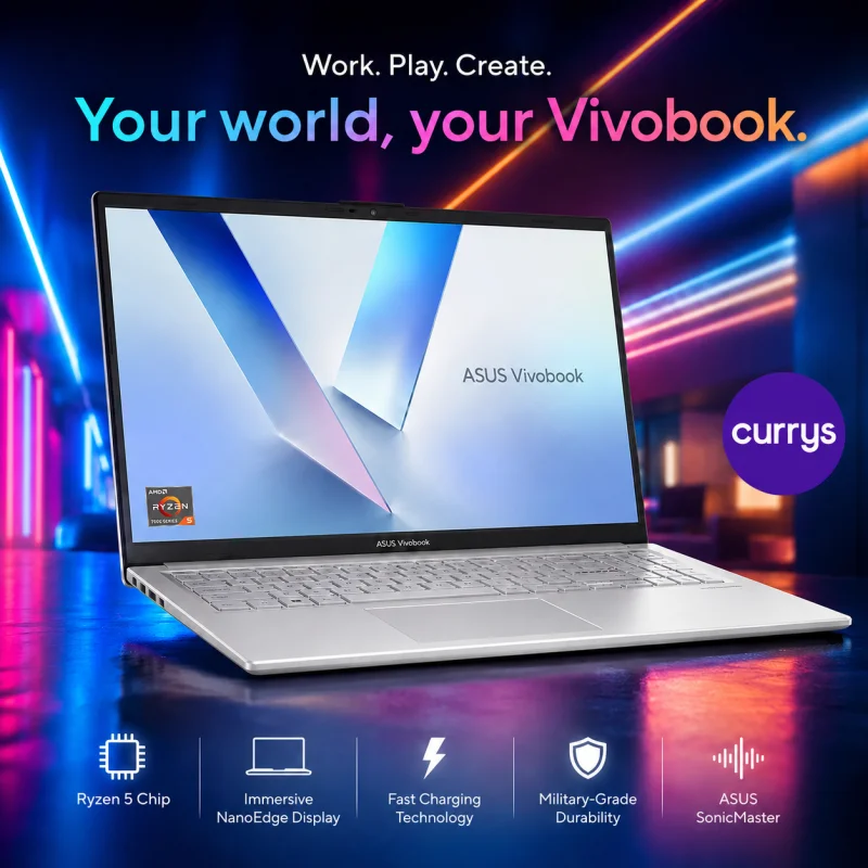 ASUS VIVOBOOK GO 15 E1504FA 15.6″ R5 8G 512GB LAPTOP – SILVER