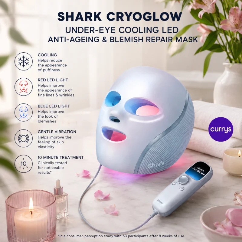 SHARK CRYOGLOW UNDER-EYE COOLING LED ANTI-AGEING & BLEMISH REPAIR MASK
