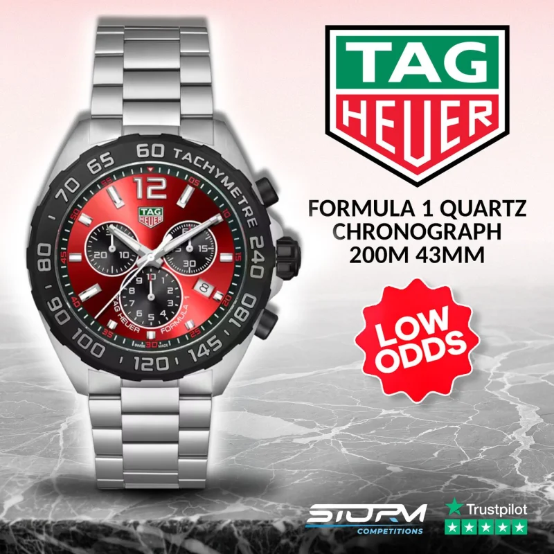 Tag Heuer Formula 1 Quartz Chronograph 200M 43mm Mens Watch – Red #8