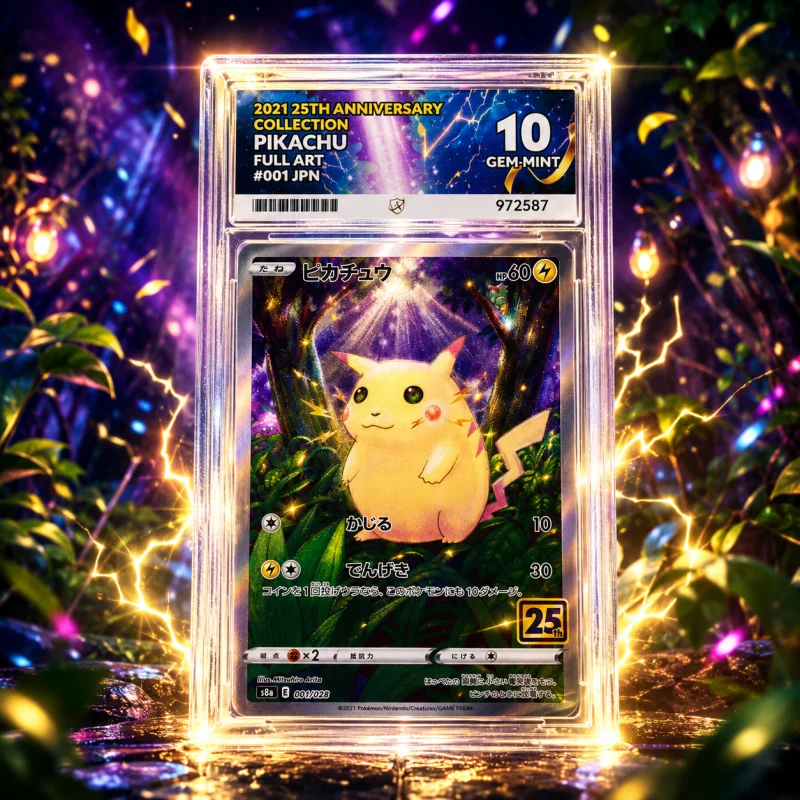 ACE 10 GEM MINT PIKACHU FULL ART #001 JPN 25TH ANNIVERSARY COLLECTION POKEMON