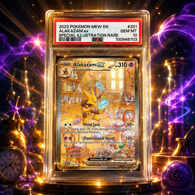 PSA GEM MT 10 2023 POKÉMON MEW EN ALAKAZAM ex SIR #201