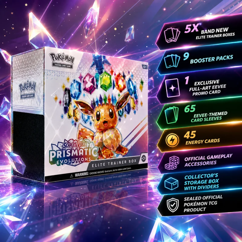 5 X BRAND NEW POKEMON PRISMATIC EVOLUTIONS ELITE TRAINER BOXES