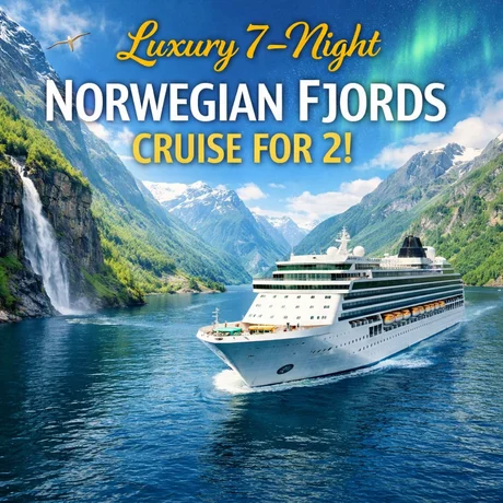 Luxury 7-Night Norwegian Fjords Cruise for 2 + £2,000 cash