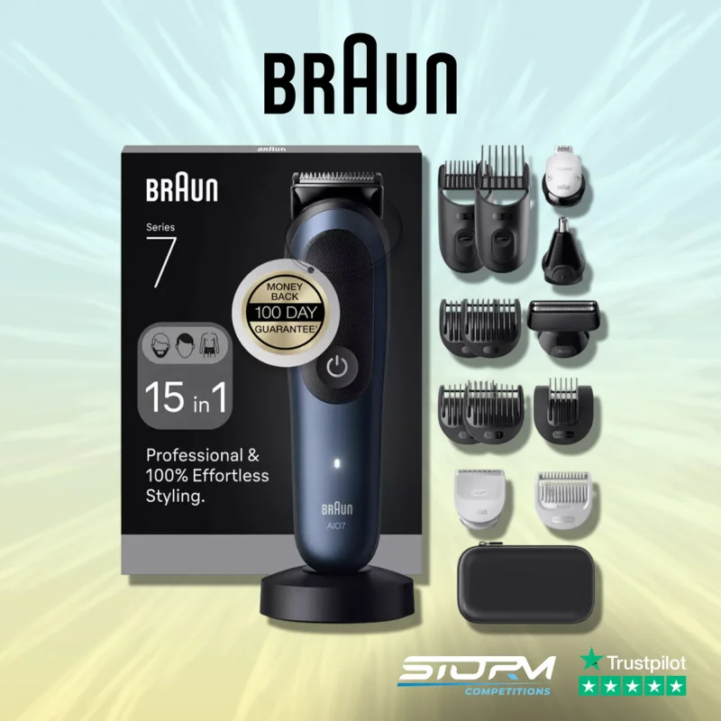 Braun AIO7580 15in1 Beard & Hair Clipper Multi-Grooming Kit