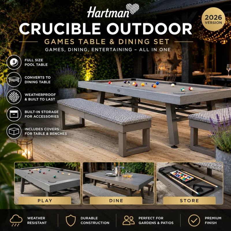 THE ULTIMATE HARTMAN CRUCIBLE 2026 OUTDOOR GAMES TABLE & DINING SET