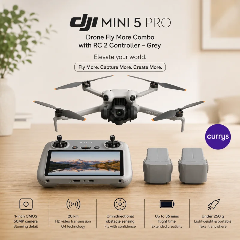 DJI MINI 5 PRO DRONE FLY MORE COMBO BUNDLE